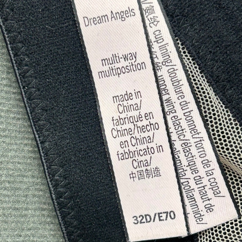 Victorias Secret Dream Angels Black Lace Strapless Bra 32D‎ Underwire - Picture 4 of 5